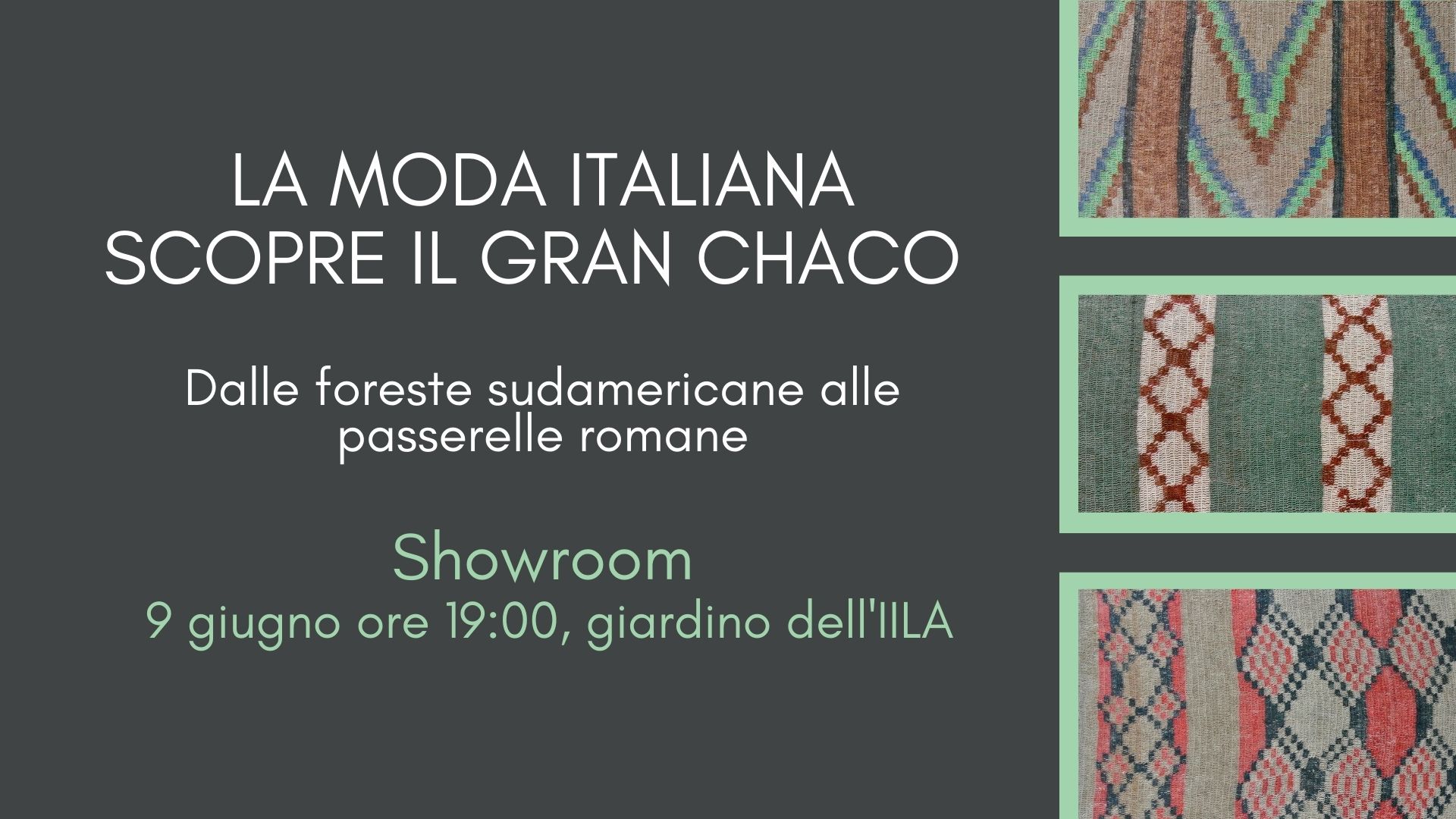 IILA apoya el proyecto Moda Gran Chaco y Caraguat . Showroom 9